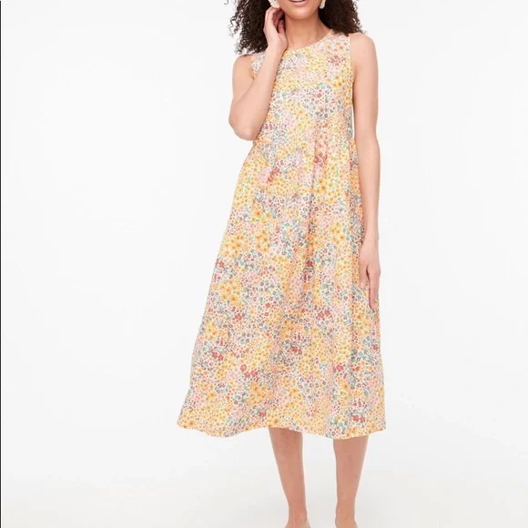 j crew factory maxi dress Tiered Maxi Dress In Organic Cotton For Women